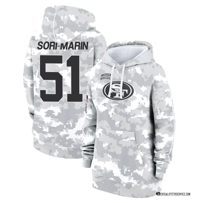 Women's Mariano Sori-Marin San Francisco 49ers Camo Arctic 2024 Salute to Service Club Fleece Pullover Hoodie