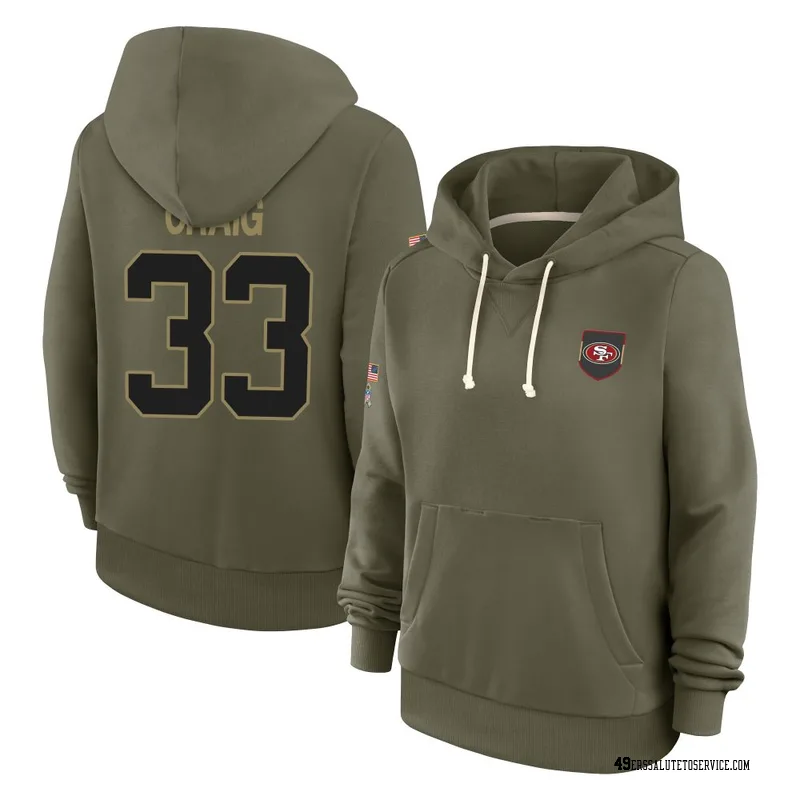 Women's Roger Craig San Francisco 49ers Olive 2025 Salute to Service Hoodie