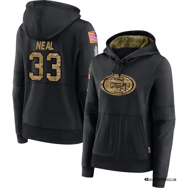 Women's Siran Neal San Francisco 49ers Black 2020 Salute to Service Sideline Performance Pullover Hoodie