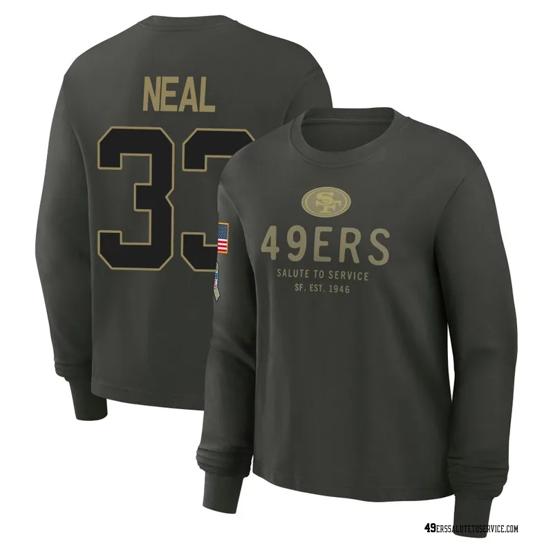 Women's Siran Neal San Francisco 49ers Green Dark/ 2025 Salute to Service Sideline Long Sleeve T-Shirt