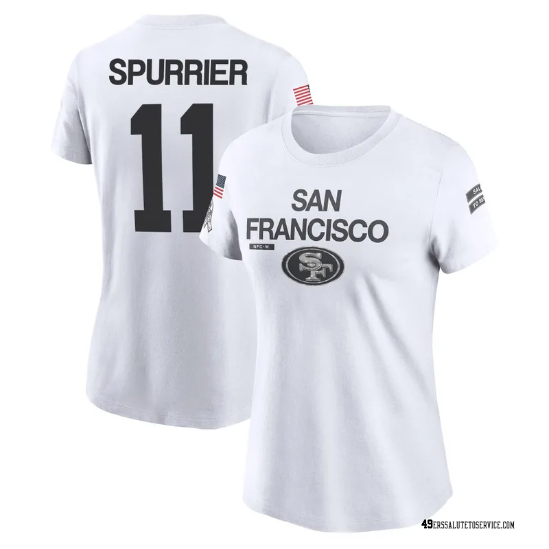 Women's Steve Spurrier San Francisco 49ers Legend White 2024 Salute to Service Performance T-Shirt