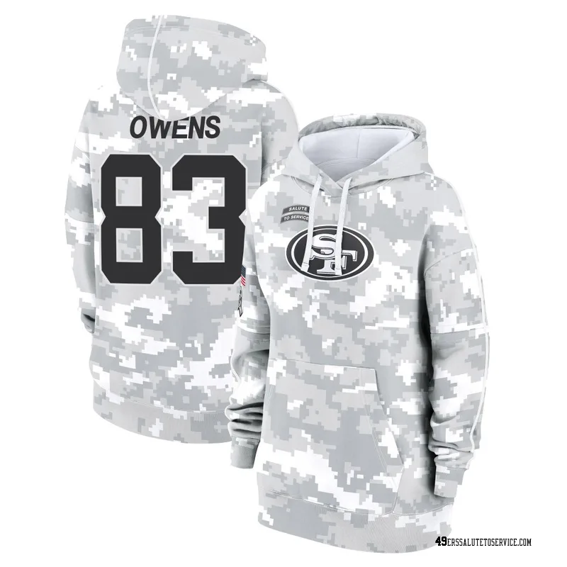 Women's Terique Owens San Francisco 49ers Camo Arctic 2024 Salute to Service Club Fleece Pullover Hoodie