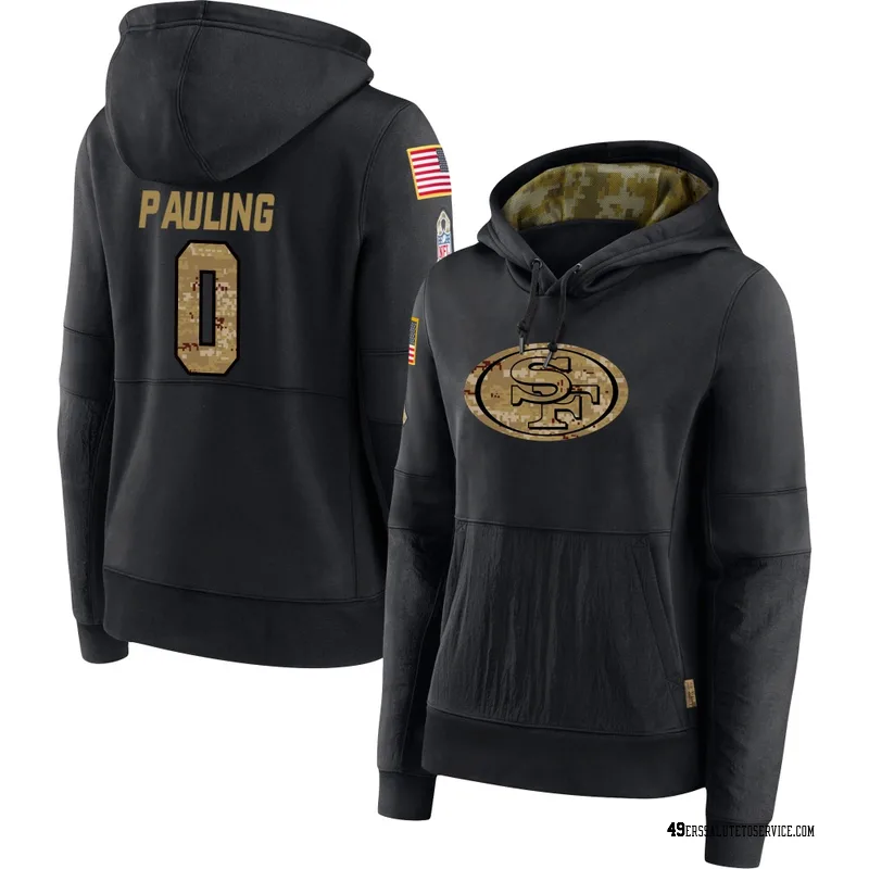 Women's Will Pauling San Francisco 49ers Black 2020 Salute to Service Sideline Performance Pullover Hoodie