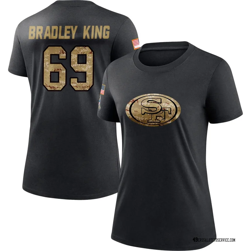 Women's William Bradley-King San Francisco 49ers Black 2020 Salute To Service Performance T-Shirt