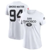 Women's Yetur Gross-Matos San Francisco 49ers Legend White 2024 Salute to Service Performance T-Shirt