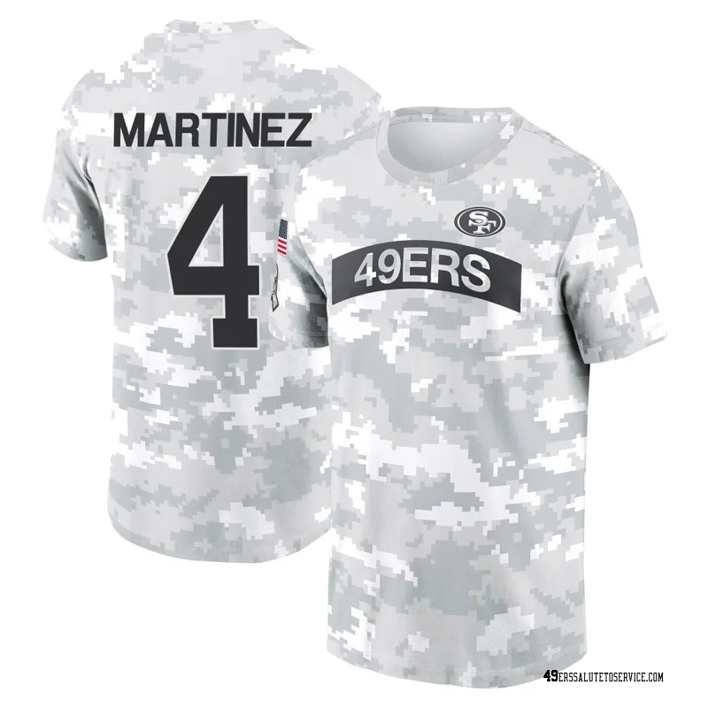 Youth Adrian Martinez San Francisco 49ers Camo Arctic 2024 Salute to Service Performance T-Shirt