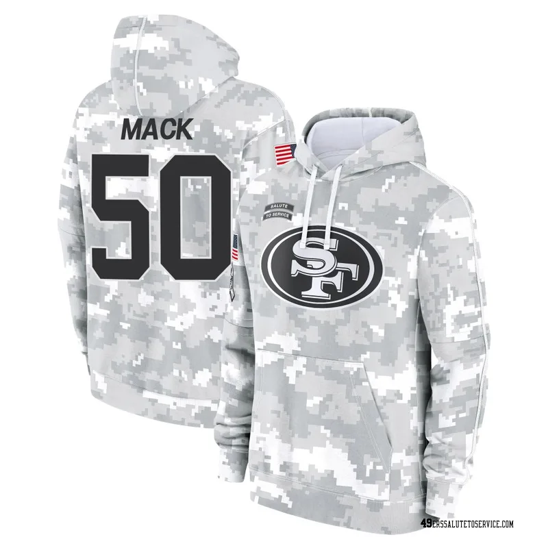 Youth Alex Mack San Francisco 49ers Camo Arctic 2024 Salute to Service Club Fleece Pullover Hoodie
