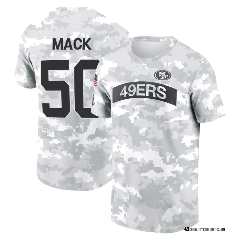 Youth Alex Mack San Francisco 49ers Camo Arctic 2024 Salute to Service Performance T-Shirt