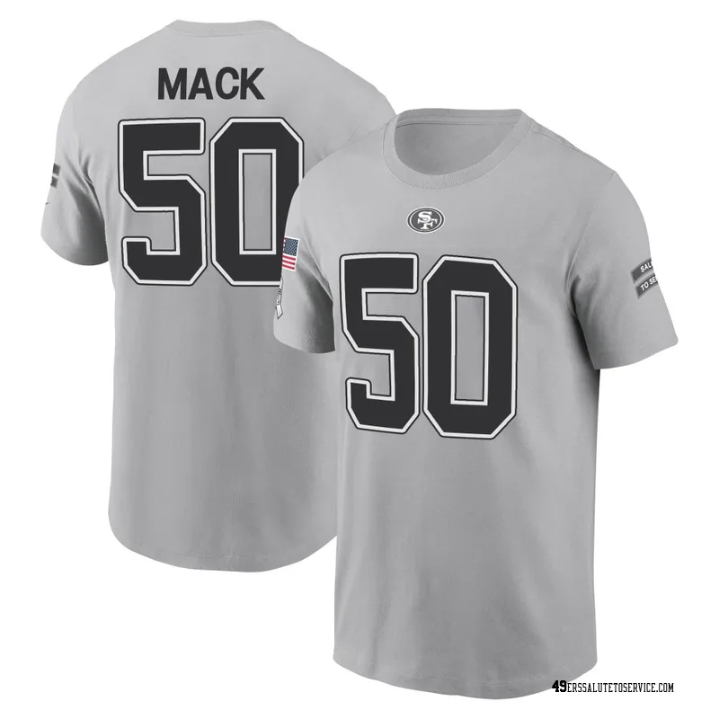 Youth Alex Mack San Francisco 49ers Gray 2024 Salute to Service Name & Number T-Shirt