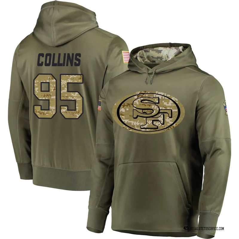 Youth Alfred Collins San Francisco 49ers Olive Salute to Service Pullover Hoodie