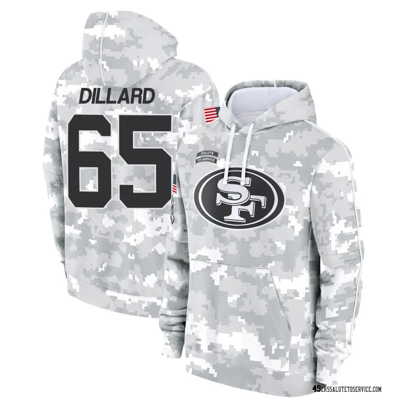 Youth Andre Dillard San Francisco 49ers Camo Arctic 2024 Salute to Service Club Fleece Pullover Hoodie