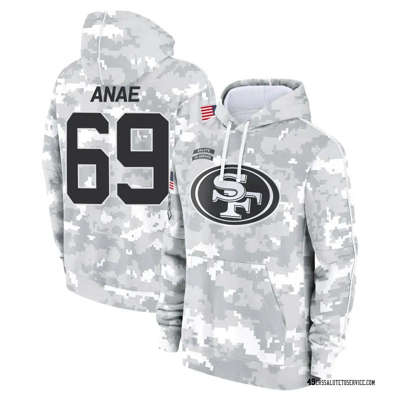 Youth Bradlee Anae San Francisco 49ers Camo Arctic 2024 Salute to Service Club Fleece Pullover Hoodie