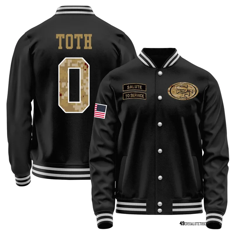 Youth Brett Toth San Francisco 49ers Black Salute to Service Sideline Performance Jacket