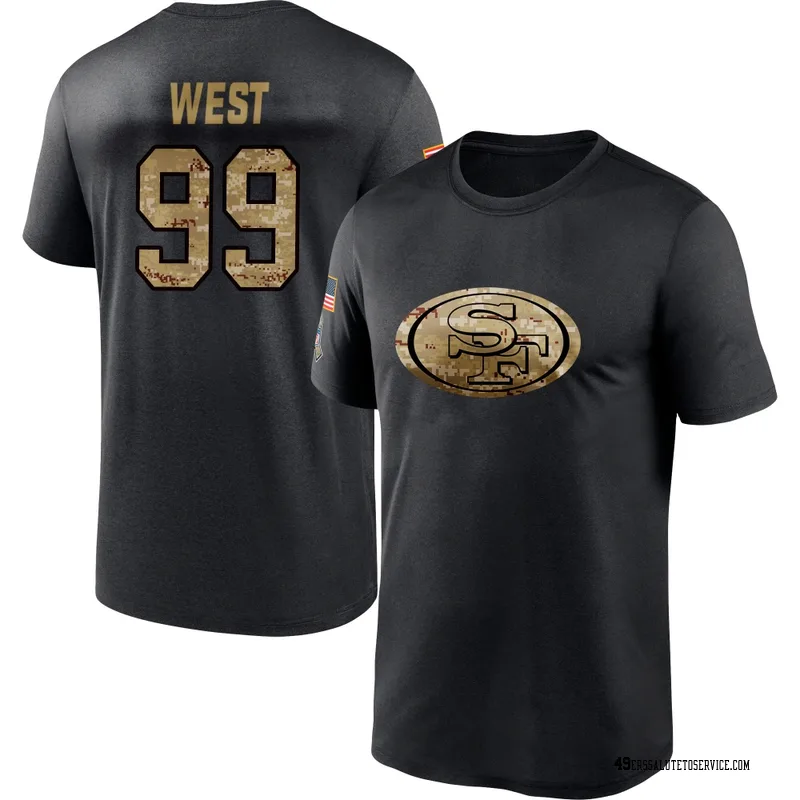 Youth C.J. West San Francisco 49ers Black 2020 Salute To Service Performance T-Shirt