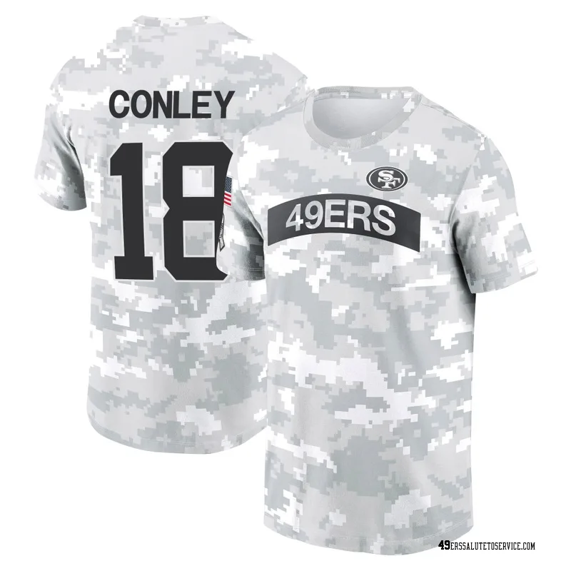 Youth Chris Conley San Francisco 49ers Camo Arctic 2024 Salute to Service Performance T-Shirt