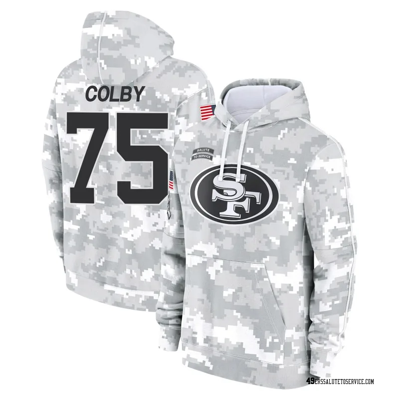 Youth Connor Colby San Francisco 49ers Camo Arctic 2024 Salute to Service Club Fleece Pullover Hoodie