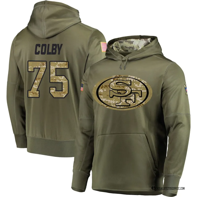 Youth Connor Colby San Francisco 49ers Olive Salute to Service Pullover Hoodie