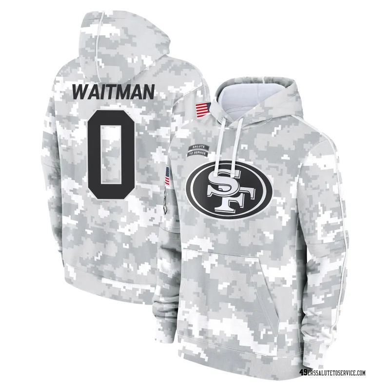 Youth Corliss Waitman San Francisco 49ers Camo Arctic 2024 Salute to Service Club Fleece Pullover Hoodie