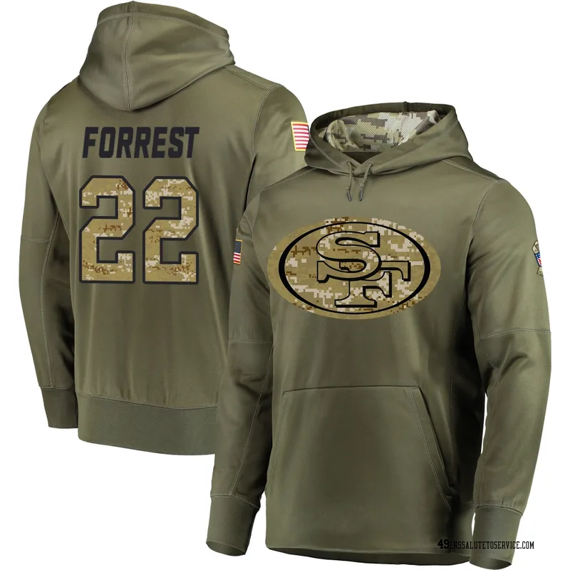 Youth Darrick Forrest San Francisco 49ers Olive Salute to Service Pullover Hoodie