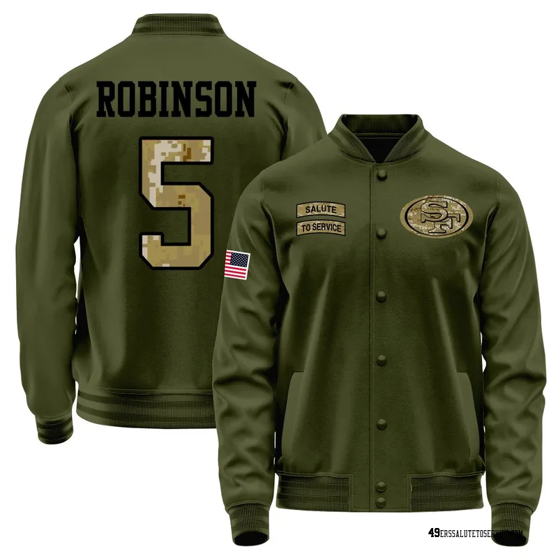 Youth Demarcus Robinson San Francisco 49ers Olive Salute to Service Sideline Performance Jacket