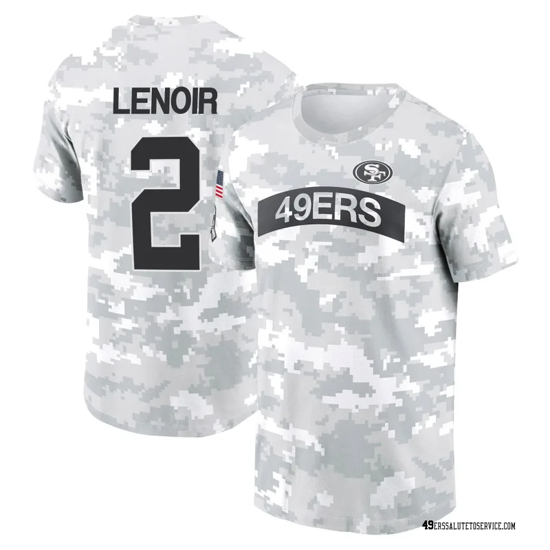 Youth Deommodore Lenoir San Francisco 49ers Camo Arctic 2024 Salute to Service Performance T-Shirt
