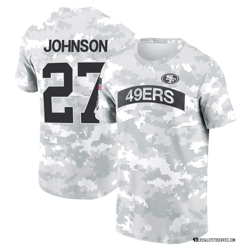 Youth Dontae Johnson San Francisco 49ers Camo Arctic 2024 Salute to Service Performance T-Shirt