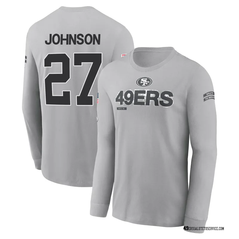 Youth Dontae Johnson San Francisco 49ers Gray 2024 Salute to Service Long Sleeve T-Shirt