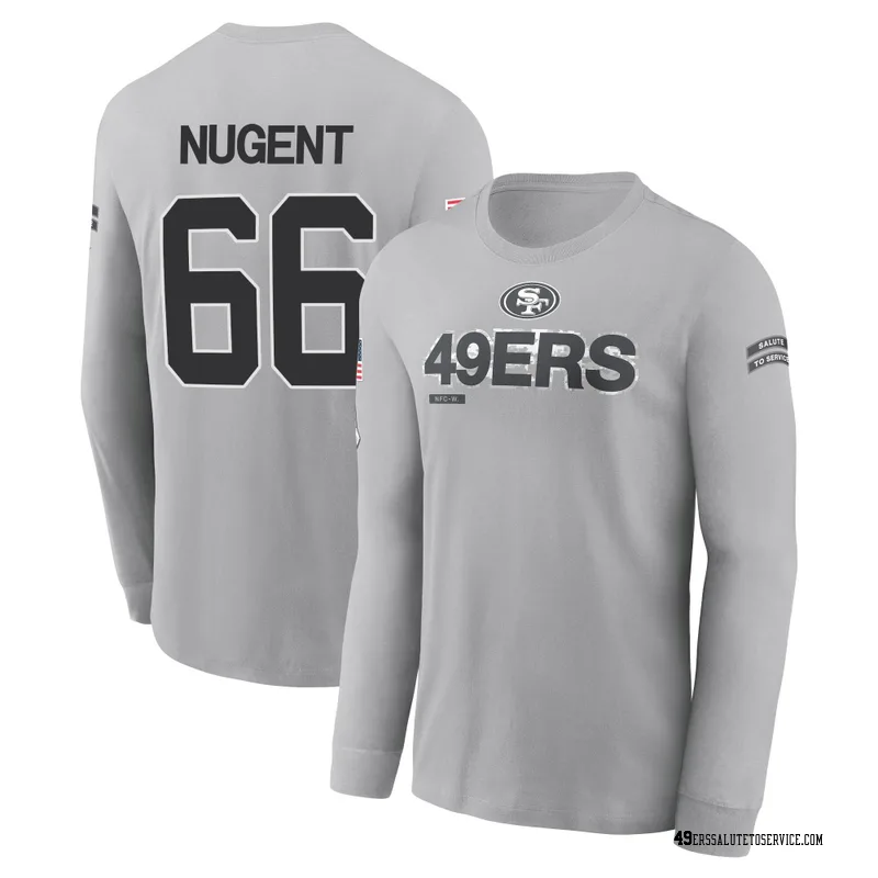 Youth Drake Nugent San Francisco 49ers Gray 2024 Salute to Service Long Sleeve T-Shirt