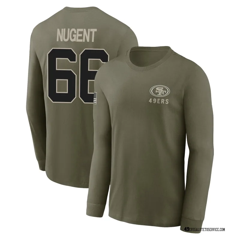 Youth Drake Nugent San Francisco 49ers Olive 2025 Salute to Service Sideline Long Sleeve T-Shirt