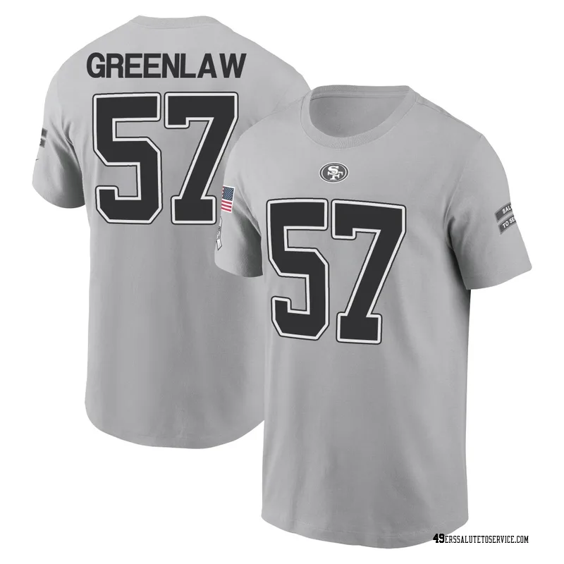 Youth Dre Greenlaw San Francisco 49ers Gray 2024 Salute to Service Name & Number T-Shirt