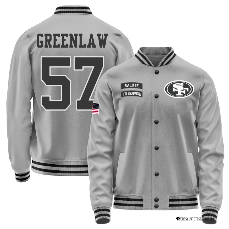 Youth Dre Greenlaw San Francisco 49ers Gray Salute to Service Performance Jacket