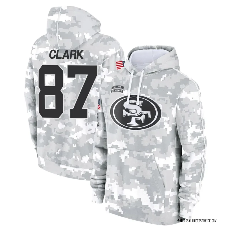Youth Dwight Clark San Francisco 49ers Camo Arctic 2024 Salute to Service Club Fleece Pullover Hoodie