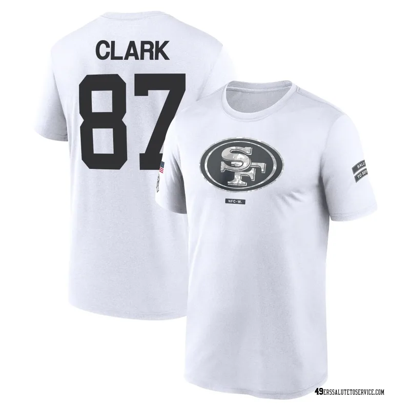 Youth Dwight Clark San Francisco 49ers Legend White 2024 Salute to Service Performance T-Shirt