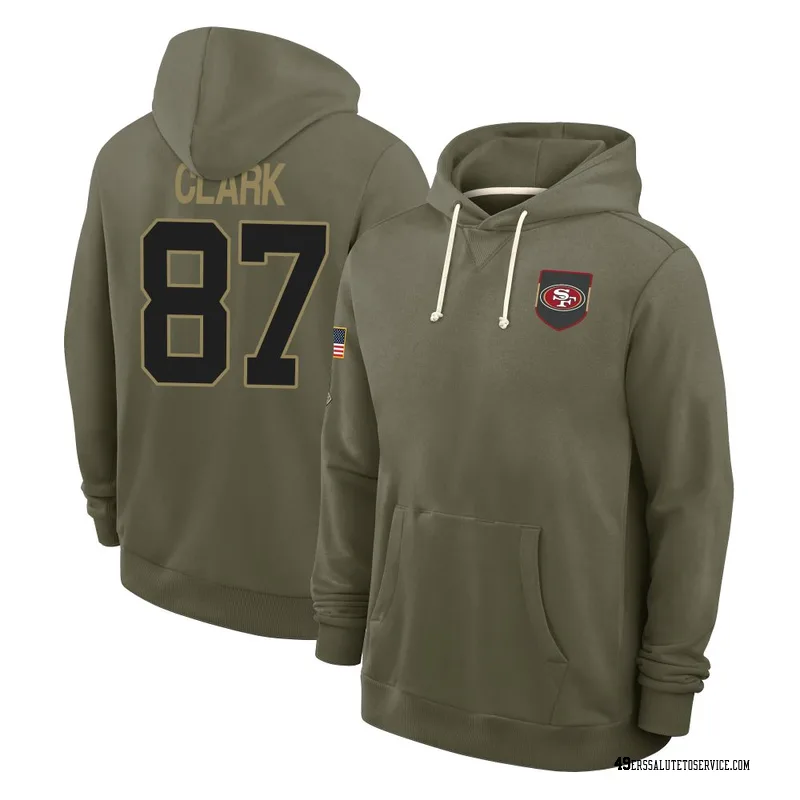 Youth Dwight Clark San Francisco 49ers Olive 2025 Salute to Service Hoodie