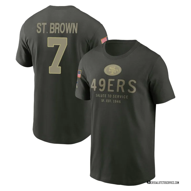 Youth Equanimeous St. Brown San Francisco 49ers Green Forest/ 2025 Salute to Service Sideline Primary Edge T-Shirt
