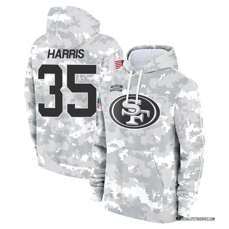 Youth Erik Harris San Francisco 49ers Camo Arctic 2024 Salute to Service Club Fleece Pullover Hoodie