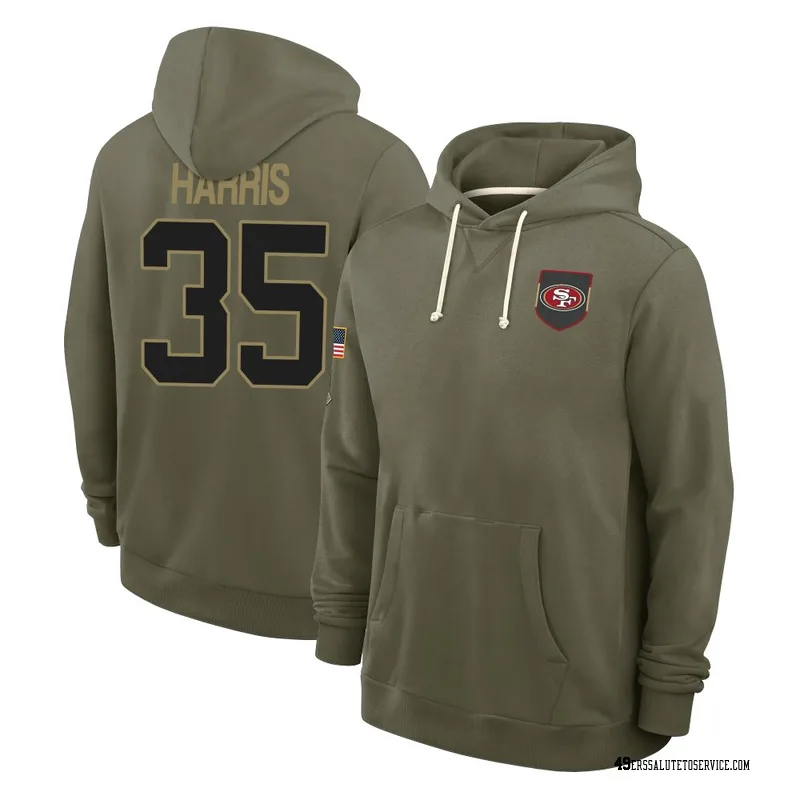 Youth Erik Harris San Francisco 49ers Olive 2025 Salute to Service Hoodie