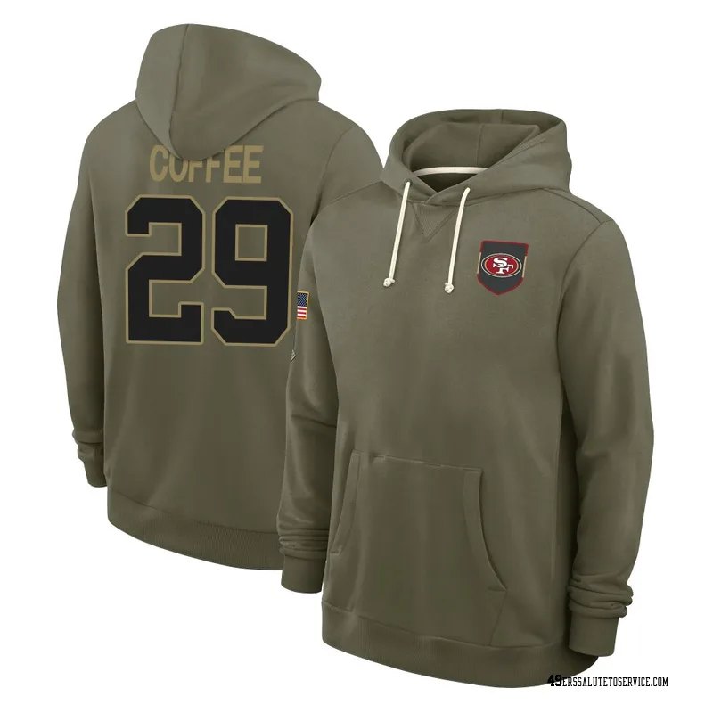 Youth Glen Coffee San Francisco 49ers Olive 2025 Salute to Service Hoodie