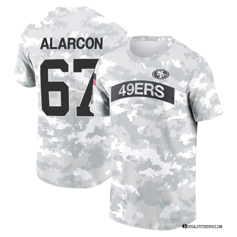 Youth Isaac Alarcon San Francisco 49ers Camo Arctic 2024 Salute to Service Performance T-Shirt