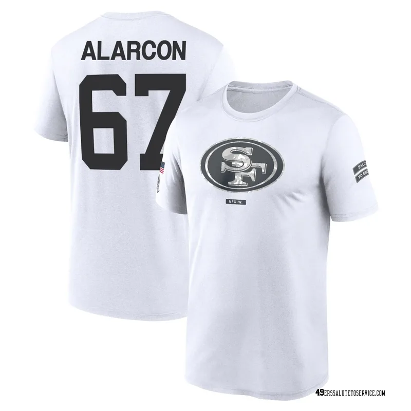 Youth Isaac Alarcon San Francisco 49ers Legend White 2024 Salute to Service Performance T-Shirt