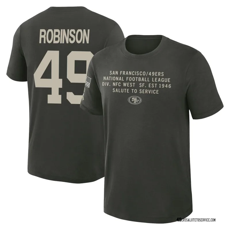 Youth Jakob Robinson San Francisco 49ers Green Dark/ 2025 Salute to Service Sideline Slub T-Shirt