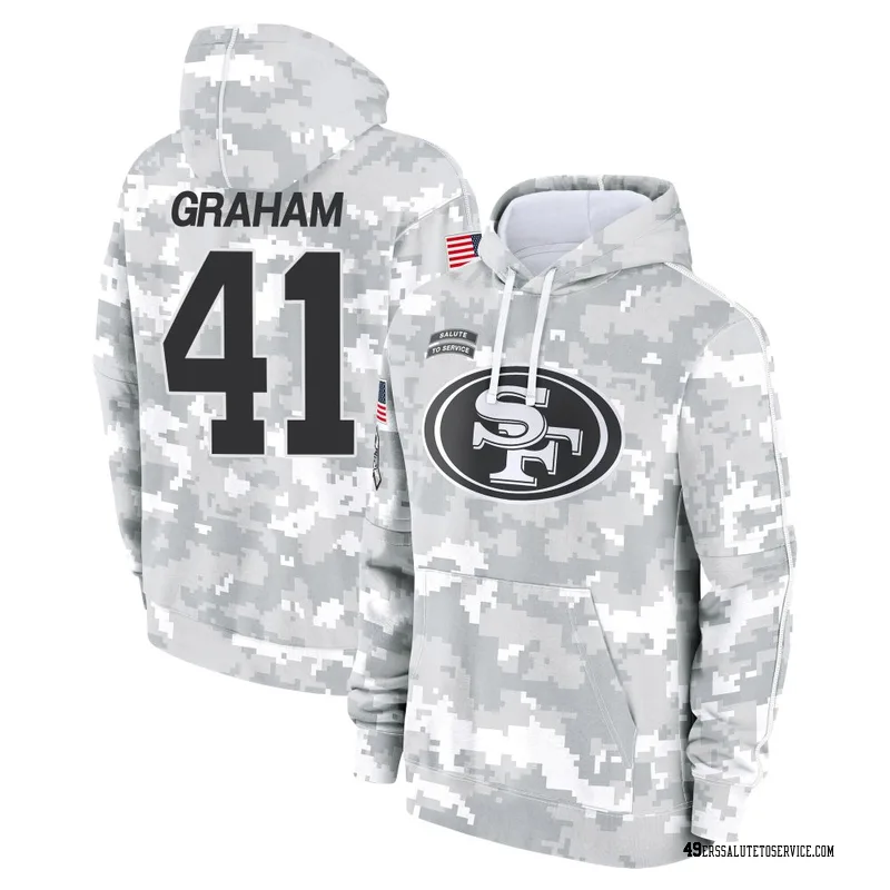 Youth Jalen Graham San Francisco 49ers Camo Arctic 2024 Salute to Service Club Fleece Pullover Hoodie