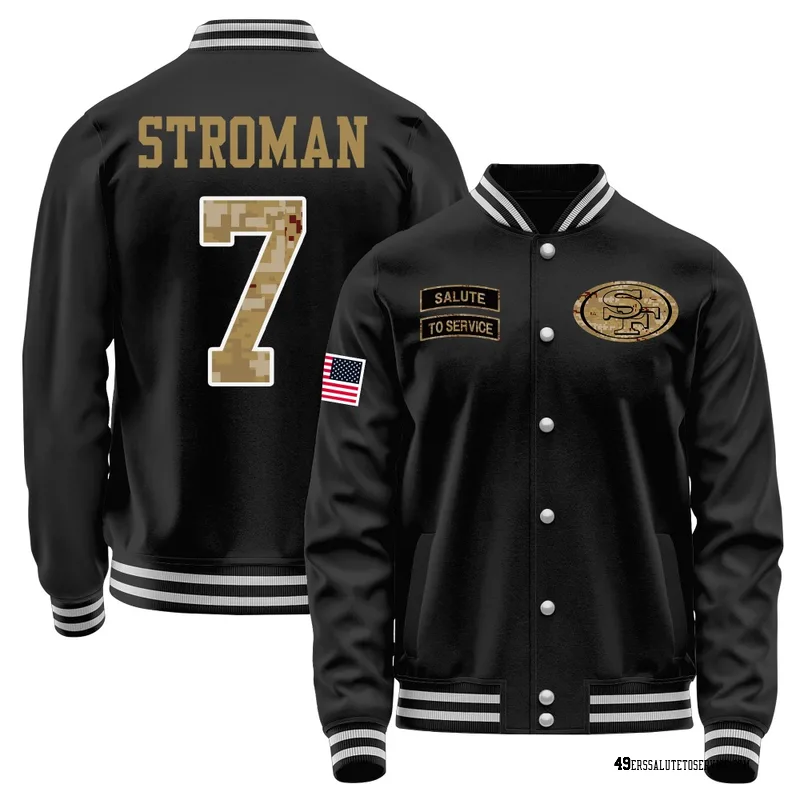 Youth Jalen Stroman San Francisco 49ers Black Salute to Service Sideline Performance Jacket