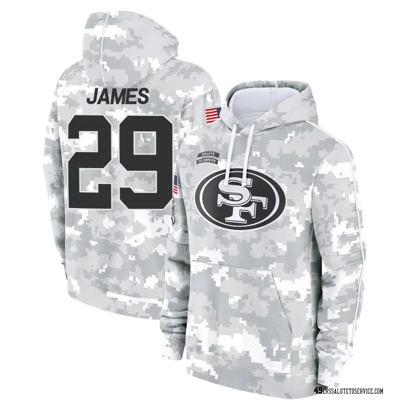 Youth Jordan James San Francisco 49ers Camo Arctic 2024 Salute to Service Club Fleece Pullover Hoodie