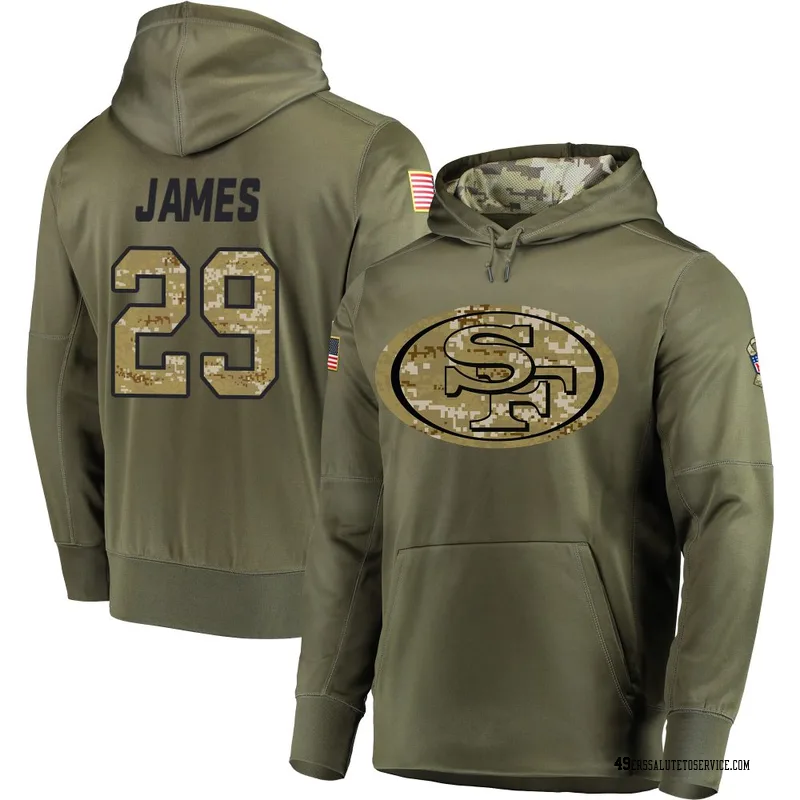 Youth Jordan James San Francisco 49ers Olive Salute to Service Pullover Hoodie