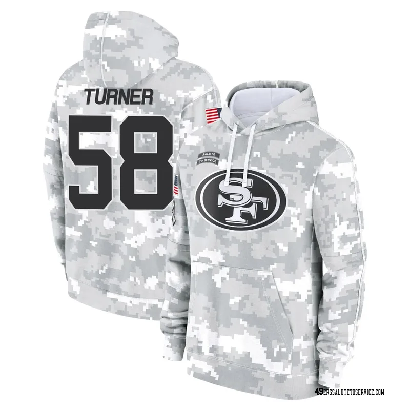 Youth Keena Turner San Francisco 49ers Camo Arctic 2024 Salute to Service Club Fleece Pullover Hoodie