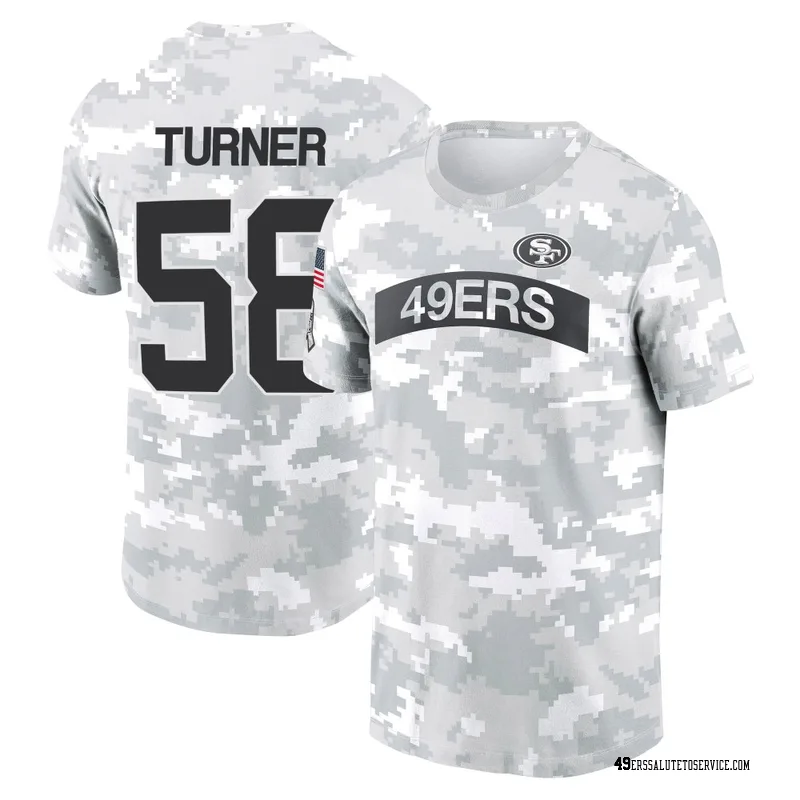 Youth Keena Turner San Francisco 49ers Camo Arctic 2024 Salute to Service Performance T-Shirt