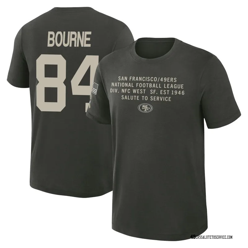 Youth Kendrick Bourne San Francisco 49ers Green Dark/ 2025 Salute to Service Sideline Slub T-Shirt