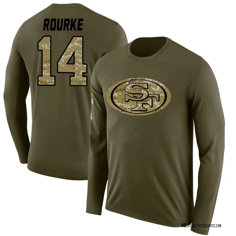 Youth Kurtis Rourke San Francisco 49ers Legend Olive Salute to Service Sideline Long Sleeve T-Shirt