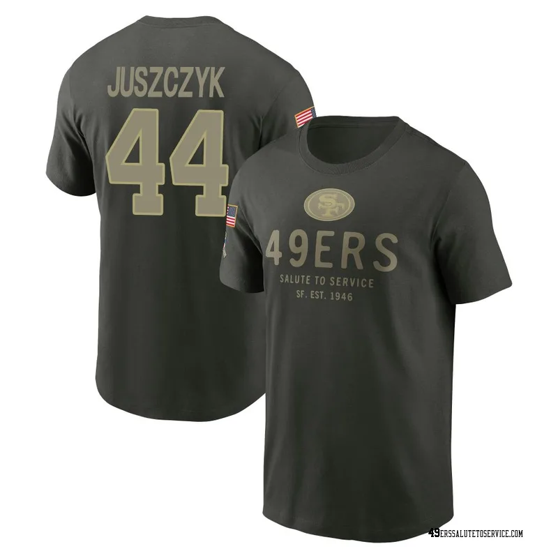 Youth Kyle Juszczyk San Francisco 49ers Green Forest/ 2025 Salute to Service Sideline Primary Edge T-Shirt